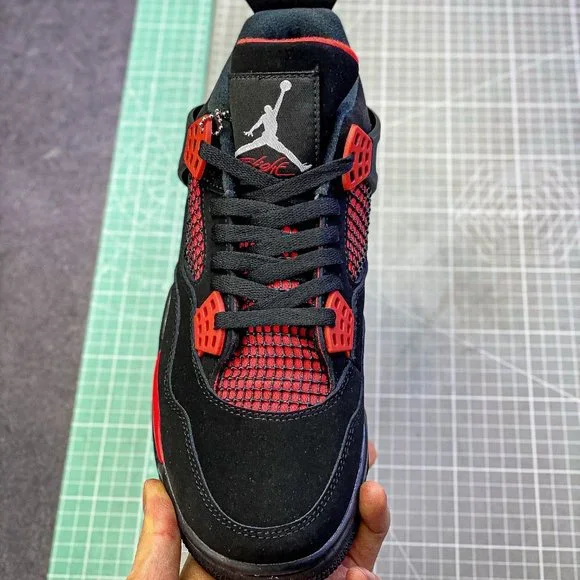 Air Jordan 4AJ4 Oreo black and red Vintage sneakers - Picture 6 of 9